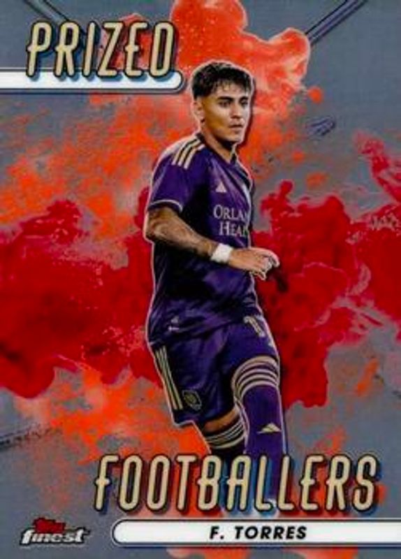 2023 Topps Finest MLS #PFF-18 Prized Footballers Fusions Variation - Orange Red