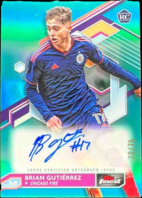 2023 Topps Finest MLS #A-BG Autographs - Aqua Refractor /75