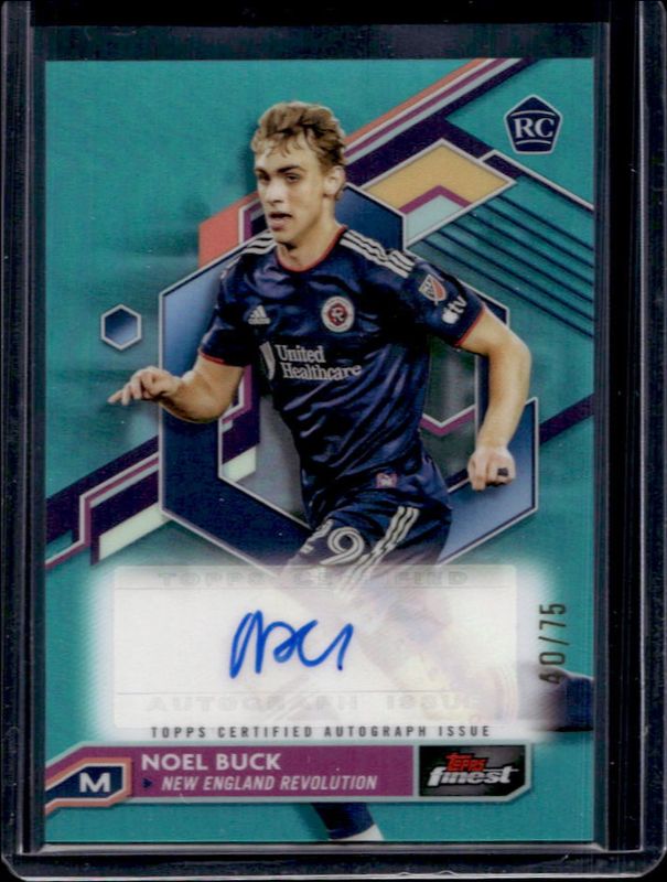 2023 Topps Finest MLS #A-NB Autographs - Aqua Refractor /75