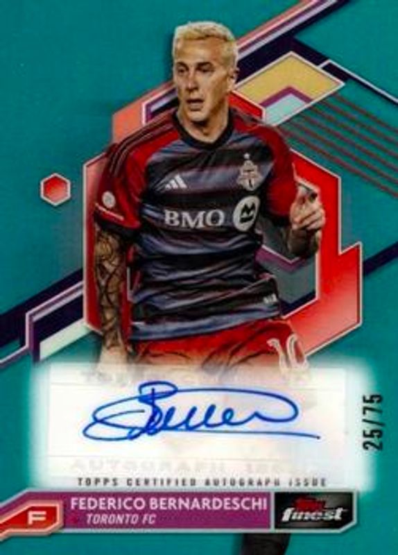 2023 Topps Finest MLS #A-FB Autographs - Aqua Refractor /75