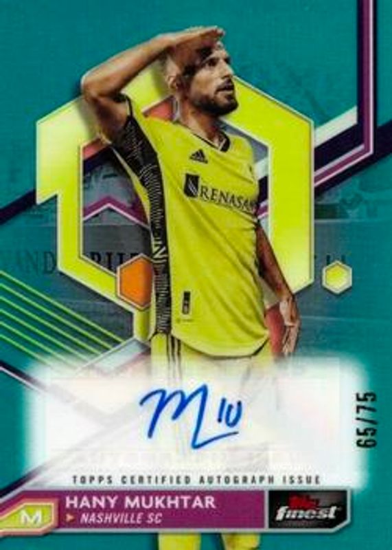 2023 Topps Finest MLS #A-HM Autographs - Aqua Refractor /75