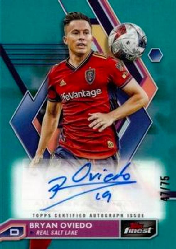 2023 Topps Finest MLS #A-BO Autographs - Aqua Refractor /75