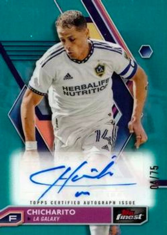 2023 Topps Finest MLS #A-C Autographs - Aqua Refractor /75