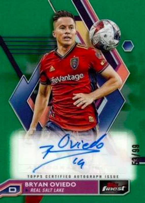 2023 Topps Finest MLS #A-BO Autographs - Neon Green Refractor /99