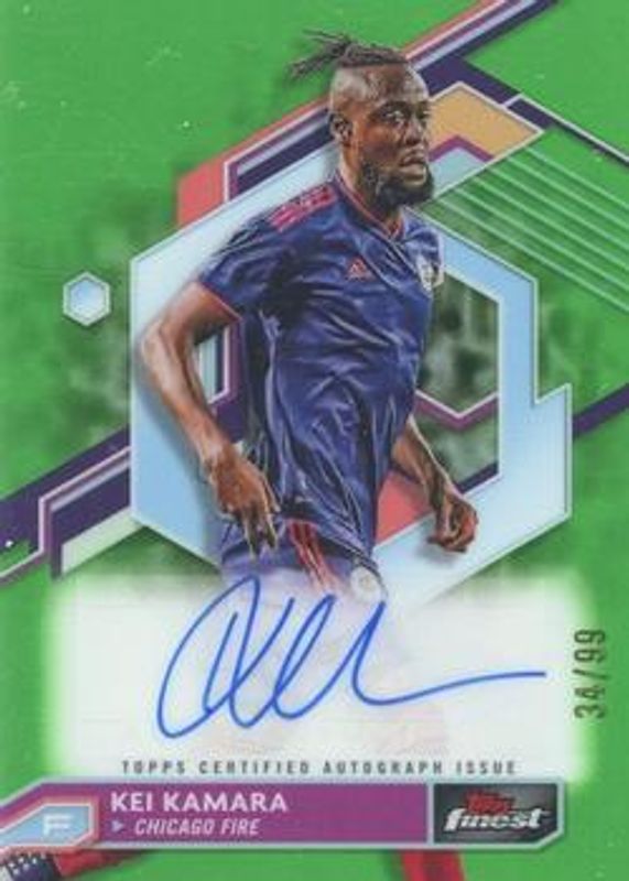 2023 Topps Finest MLS #A-KA Autographs - Neon Green Refractor /99