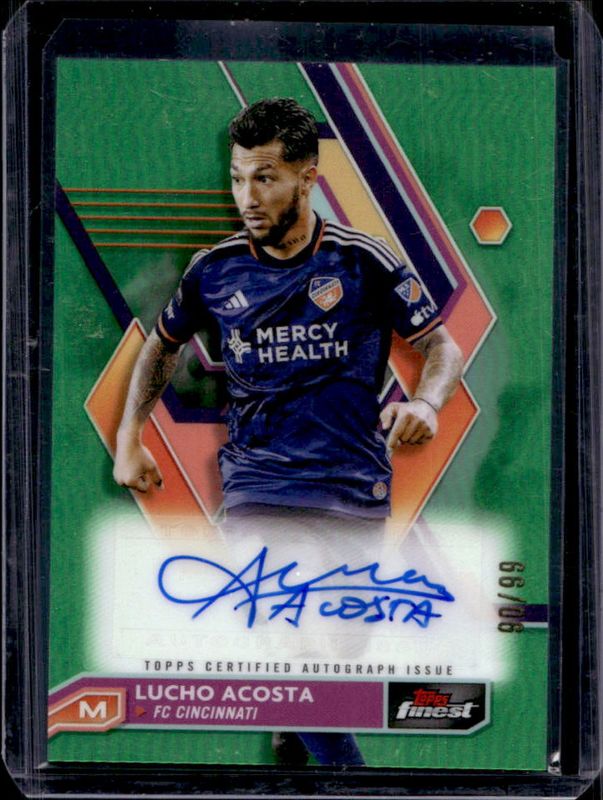 2023 Topps Finest MLS #A-LA Autographs - Neon Green Refractor /99