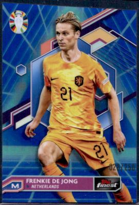 2023 Topps Finest Road to UEFA Euro #51 Blue Aqua Vaporwave Refractor /250