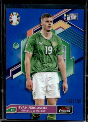 2023 Topps Finest Road to UEFA Euro #98 Blue Refractor /150