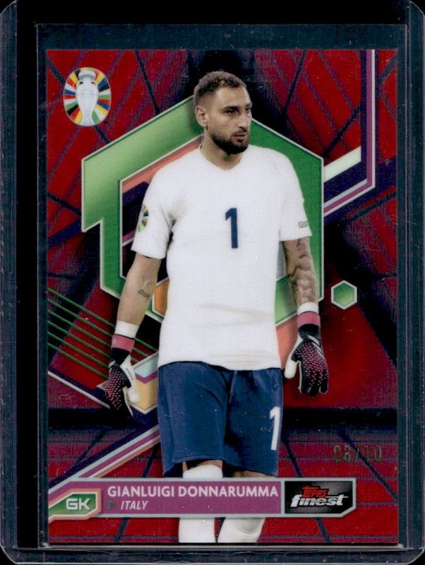 2023 Topps Finest Road to UEFA Euro #47 Red Black Vaporwave Refractor /10