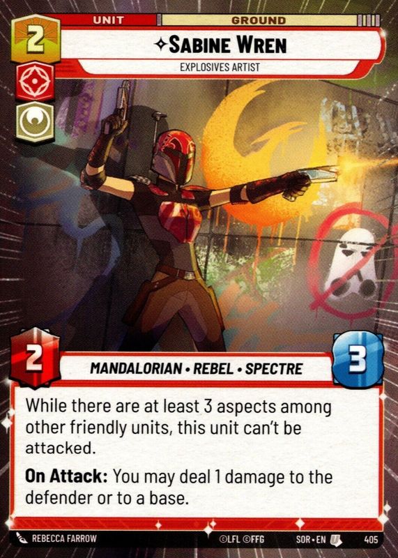 Sabine Wren 2024 Spark of Rebellion #405 Hyperspace PSA 10