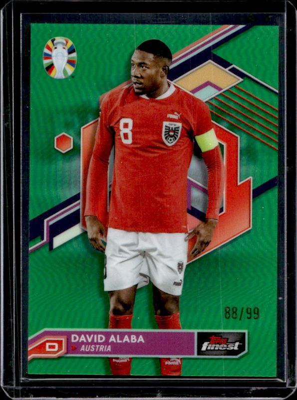 2023 Topps Finest Road to UEFA Euro #1 Green Refractor /99