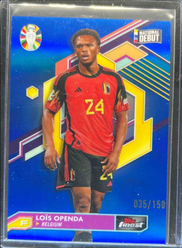 2023 Topps Finest Road to UEFA Euro #11 Blue Refractor /150
