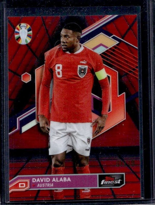 2023 Topps Finest Road to UEFA Euro #1 Red Black Vaporwave Refractor /10