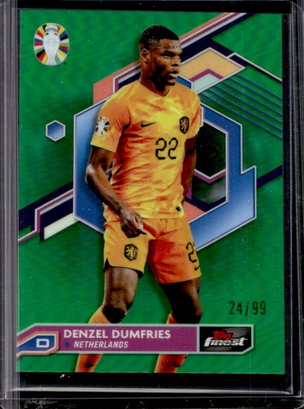 2023 Topps Finest Road to UEFA Euro #48 Green Refractor /99