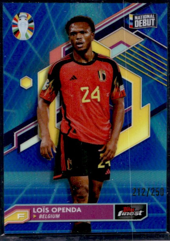 2023 Topps Finest Road to UEFA Euro #11 Blue Aqua Vaporwave Refractor /250