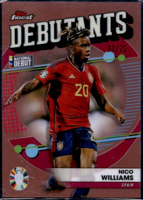 2023 Topps Finest Road to UEFA Euro #FD-NW Finest Debutants - Rose Gold Refractor /75