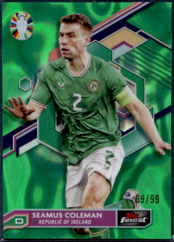 2023 Topps Finest Road to UEFA Euro #45 Green Lava Refractor /99