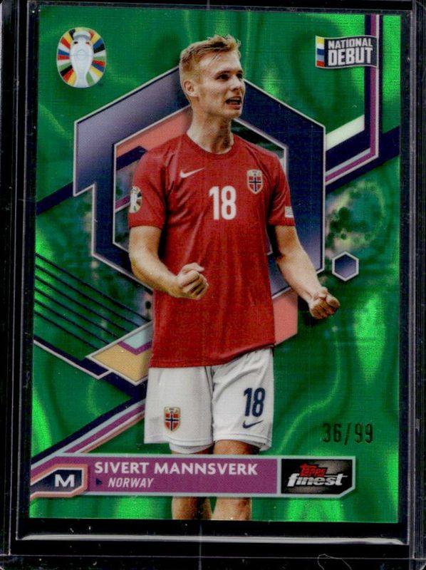 2023 Topps Finest Road to UEFA Euro #58 Green Lava Refractor /99