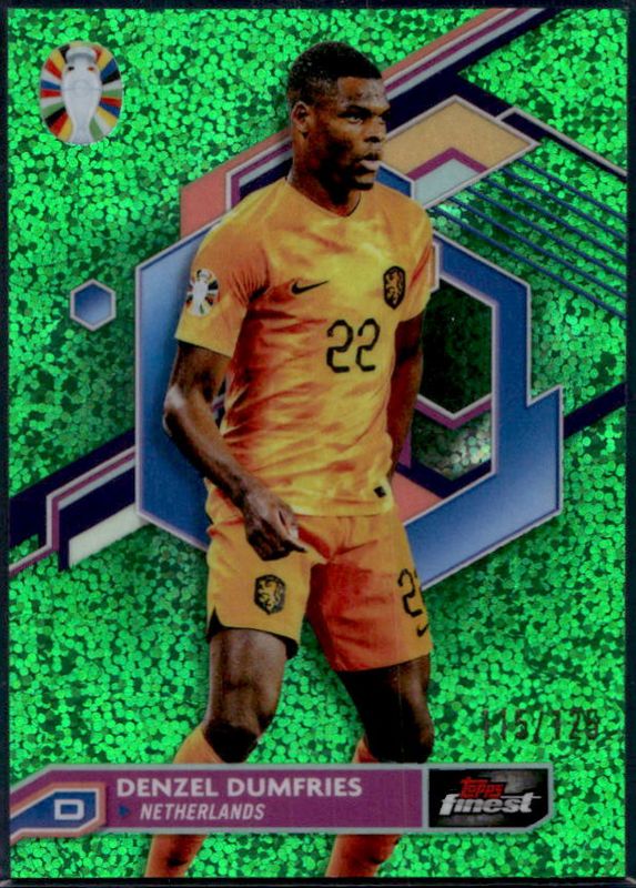 2023 Topps Finest Road to UEFA Euro #48 Green Speckle Refractor /125