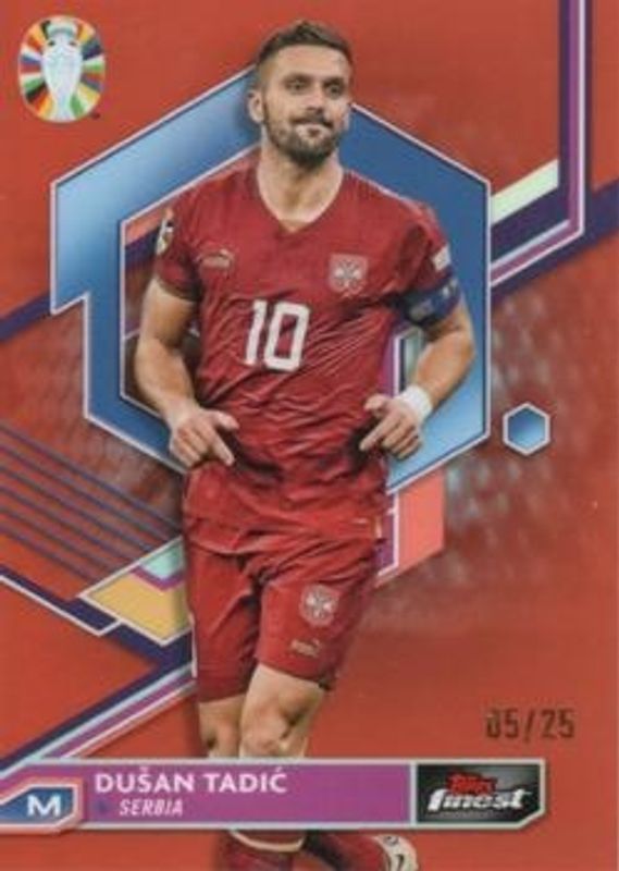 2023 Topps Finest Road to UEFA Euro #73 Orange Refractor /25