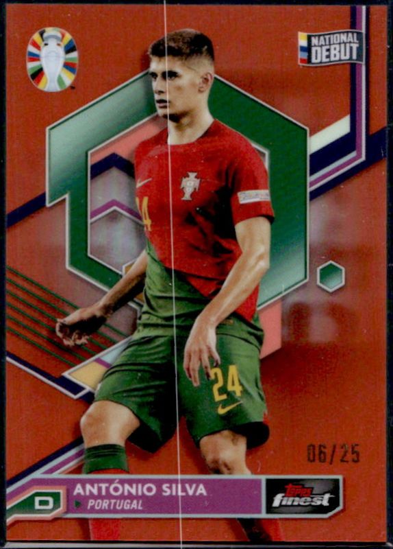 2023 Topps Finest Road to UEFA Euro #68 Orange Refractor /25