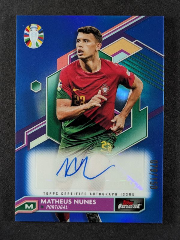 2023 Topps Finest Road to UEFA Euro #BCA-MN Card Autographs - Blue Refractor /150