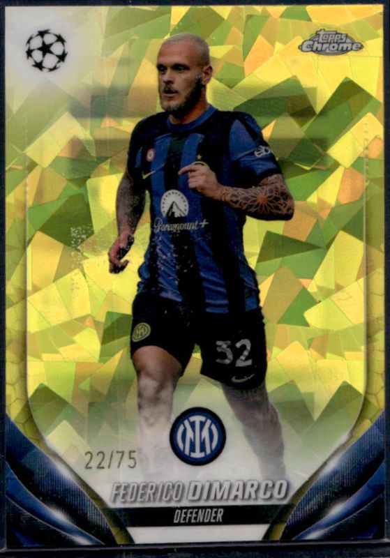 2023 Topps Chrome UEFA Club Competitions Sapphire Edition #144 Yellow /75