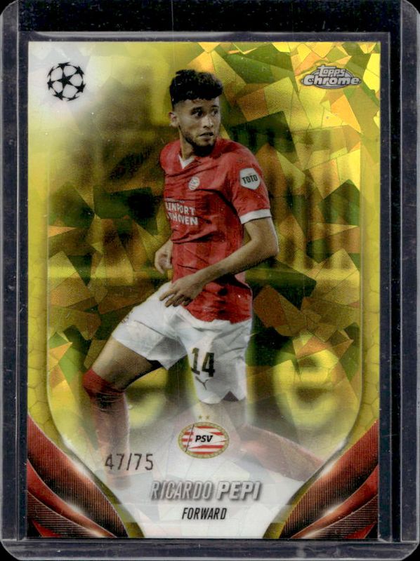 2023 Topps Chrome UEFA Club Competitions Sapphire Edition #82 Yellow /75