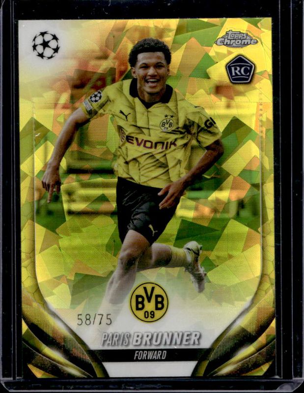 2023 Topps Chrome UEFA Club Competitions Sapphire Edition #44 Yellow /75