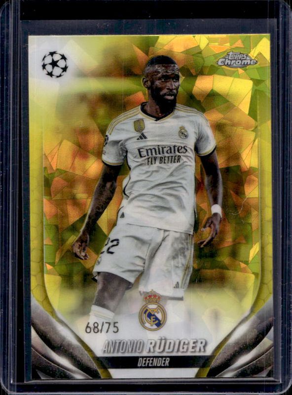 2023 Topps Chrome UEFA Club Competitions Sapphire Edition #164 Yellow /75