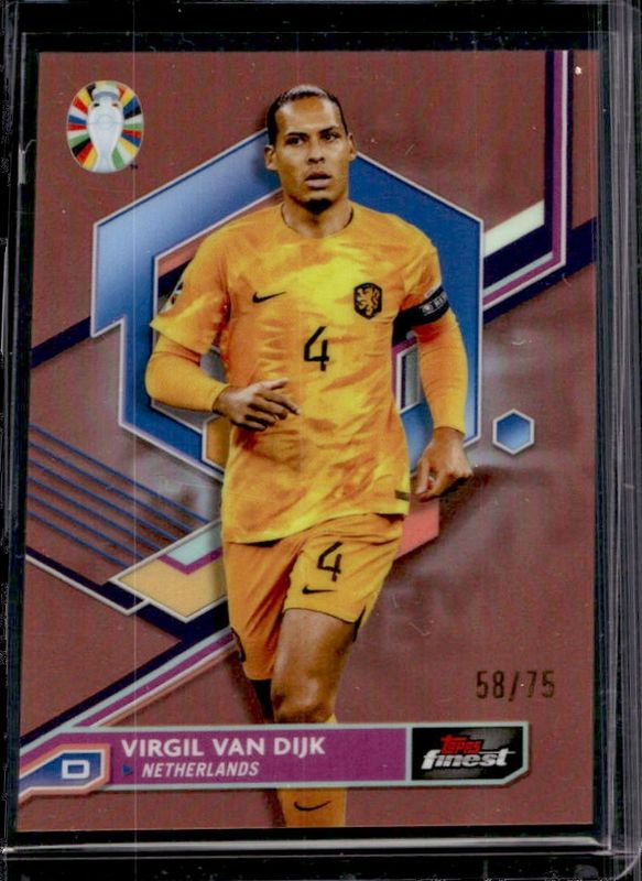 2023 Topps Finest Road to UEFA Euro #54 Rose Gold Refractor /75