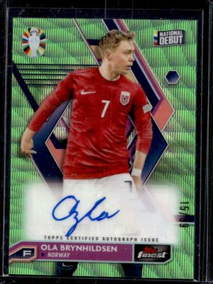 2023 Topps Finest Road to UEFA Euro #BCA-OB Card Autographs - Neon Green Wave Refractor /99