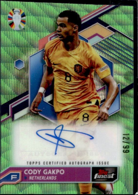 2023 Topps Finest Road to UEFA Euro #BCA-CG Card Autographs - Neon Green Wave Refractor /99