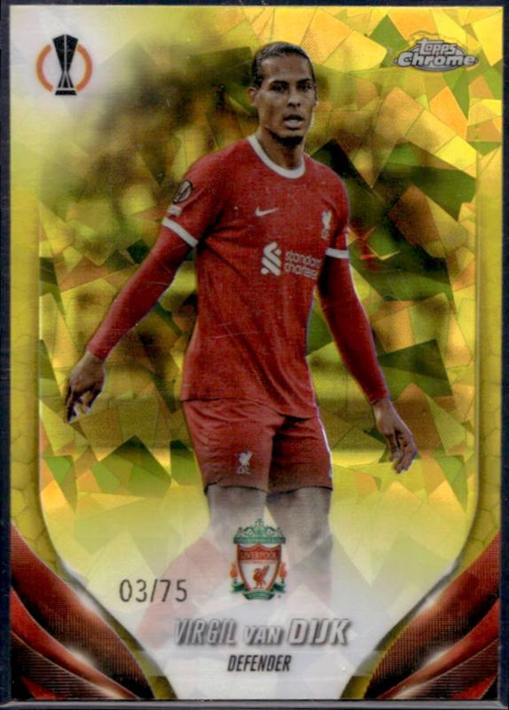 2023 Topps Chrome UEFA Club Competitions Sapphire Edition #132 Yellow /75
