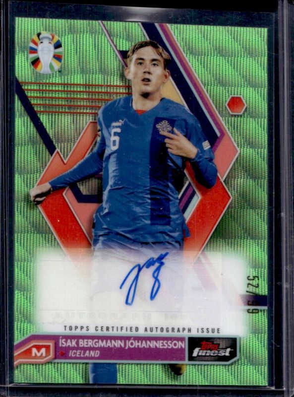 2023 Topps Finest Road to UEFA Euro #BCA-IJ Card Autographs - Neon Green Wave Refractor /99