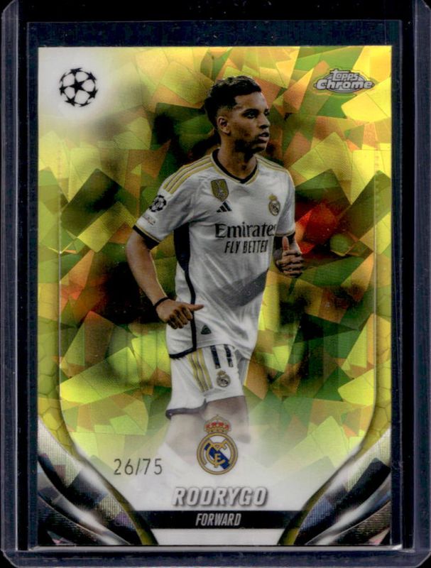 2023 Topps Chrome UEFA Club Competitions Sapphire Edition #168 Yellow /75