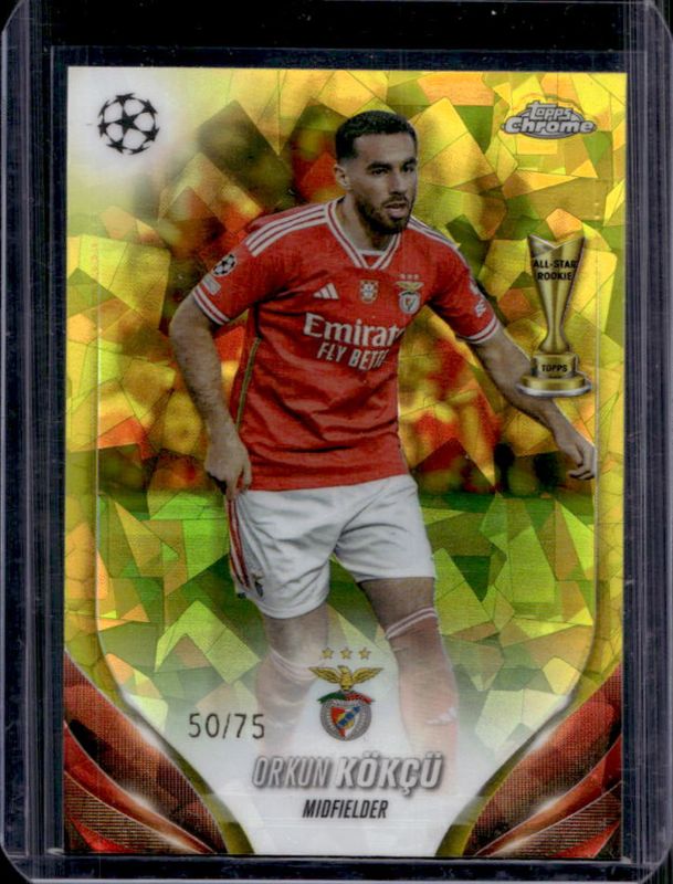 2023 Topps Chrome UEFA Club Competitions Sapphire Edition #188 Yellow /75