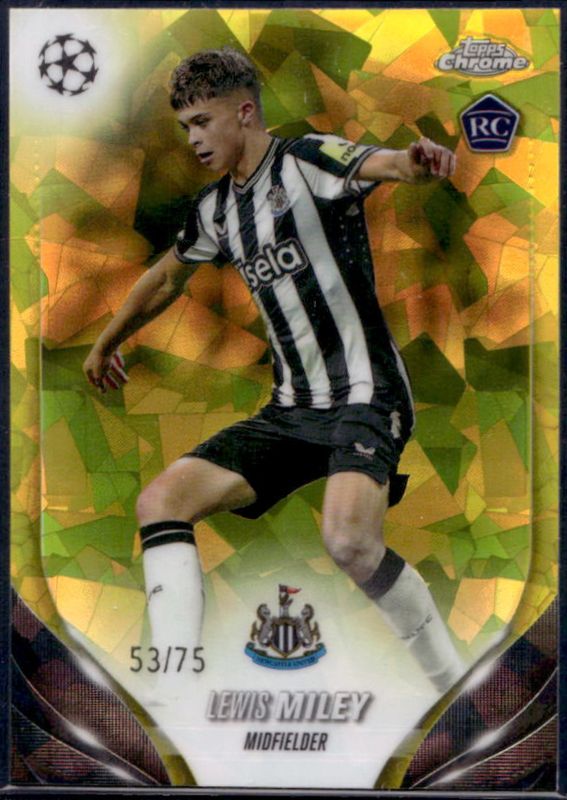 2023 Topps Chrome UEFA Club Competitions Sapphire Edition #31 Yellow /75