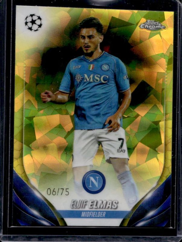 2023 Topps Chrome UEFA Club Competitions Sapphire Edition #182 Yellow /75