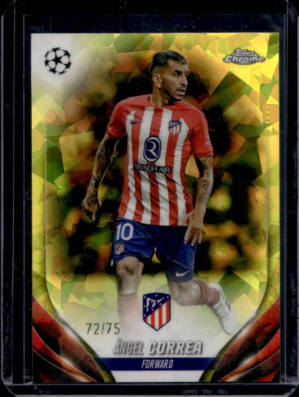 2023 Topps Chrome UEFA Club Competitions Sapphire Edition #49 Yellow /75