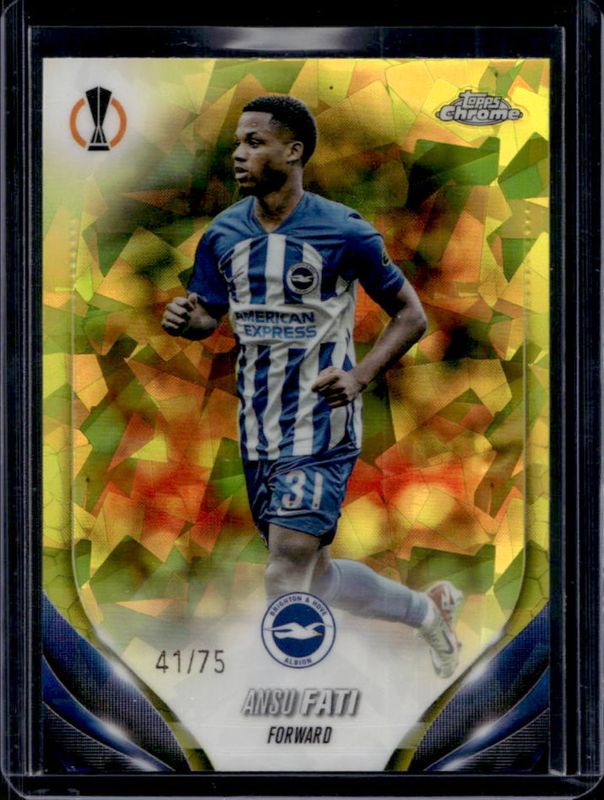 2023 Topps Chrome UEFA Club Competitions Sapphire Edition #74 Yellow /75