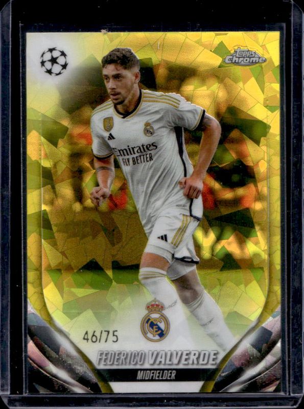 2023 Topps Chrome UEFA Club Competitions Sapphire Edition #99 Yellow /75