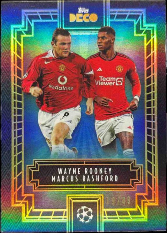 2023 Topps Deco UEFA Club Competitions Then & Now - Blue /49