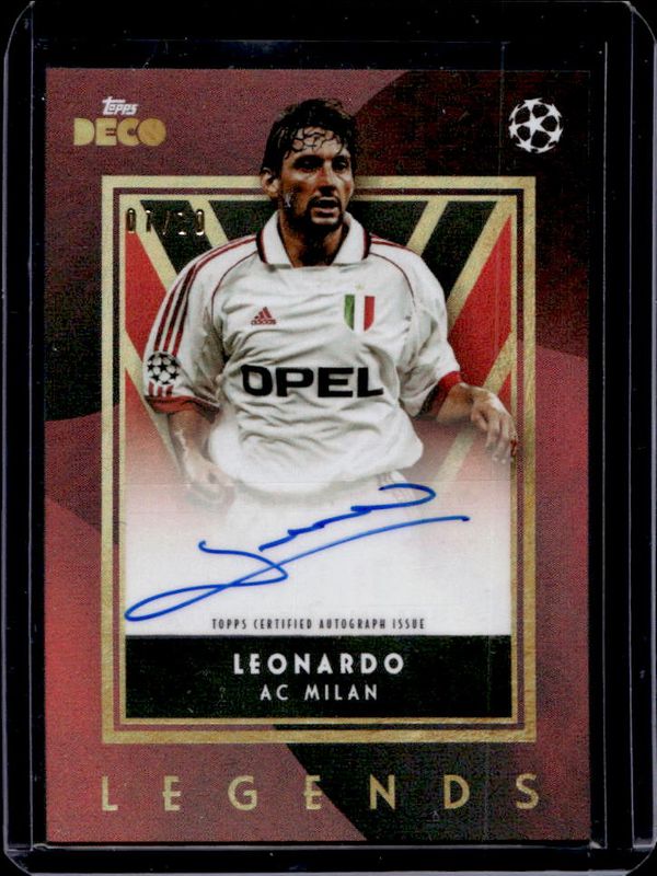 2023 Topps Deco UEFA Club Competitions Legends Autographs - Red /10