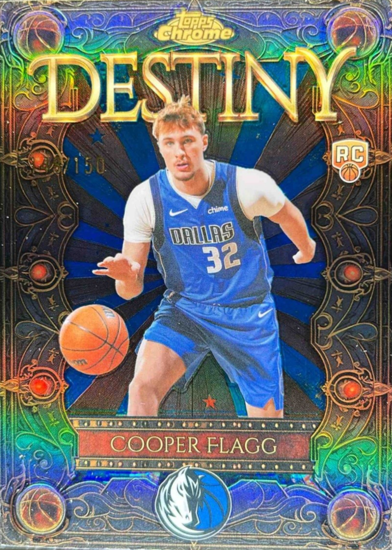 Cooper Flagg 2025 Topps Chrome #D-1 Destiny - Blue Refractor /150 Price ...