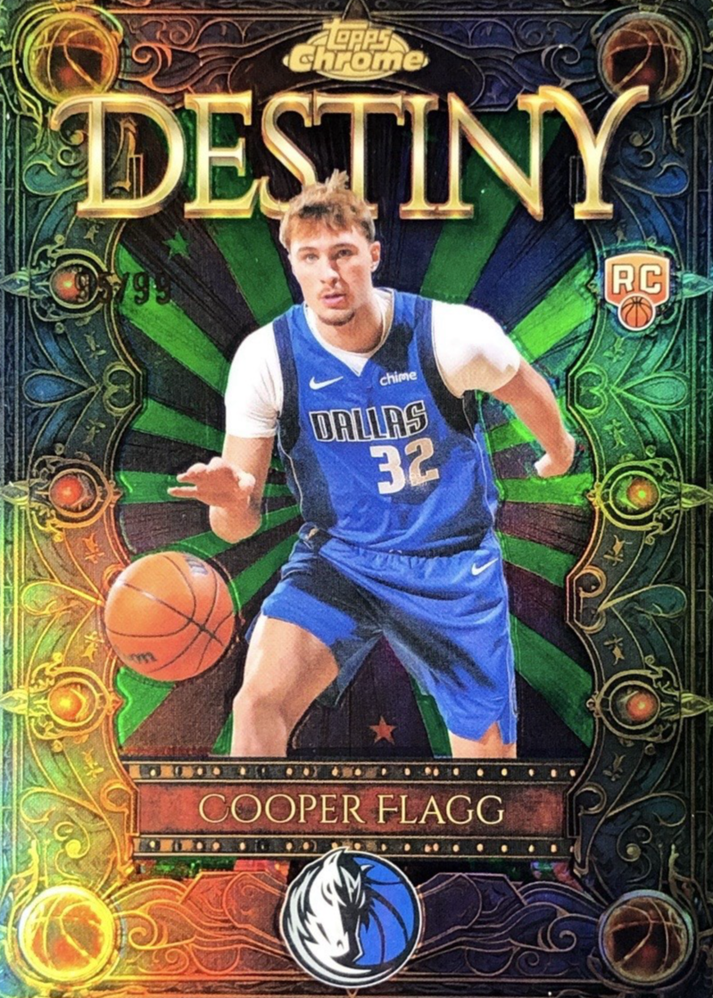 Cooper Flagg 2025 Topps Chrome #D-1 Destiny - Green Refractor /99