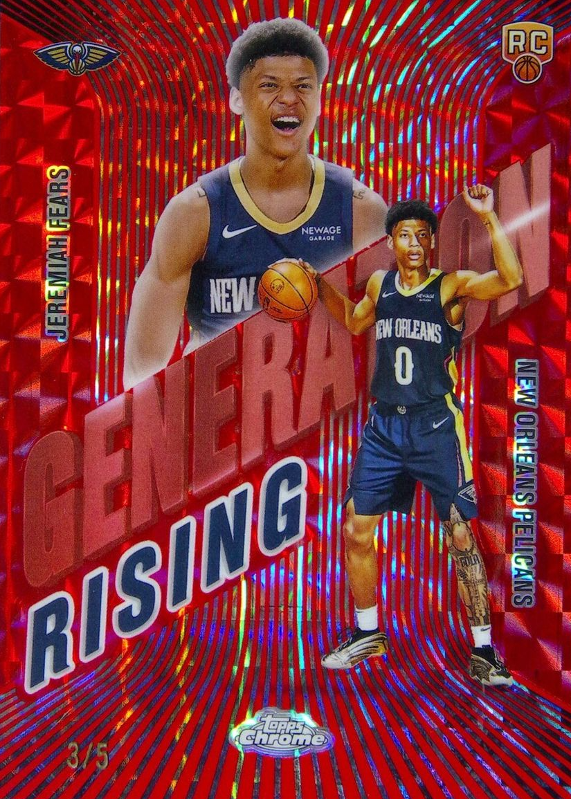 Jeremiah Fears 2025 Topps Chrome #GR-7 Generation Rising - Red ...