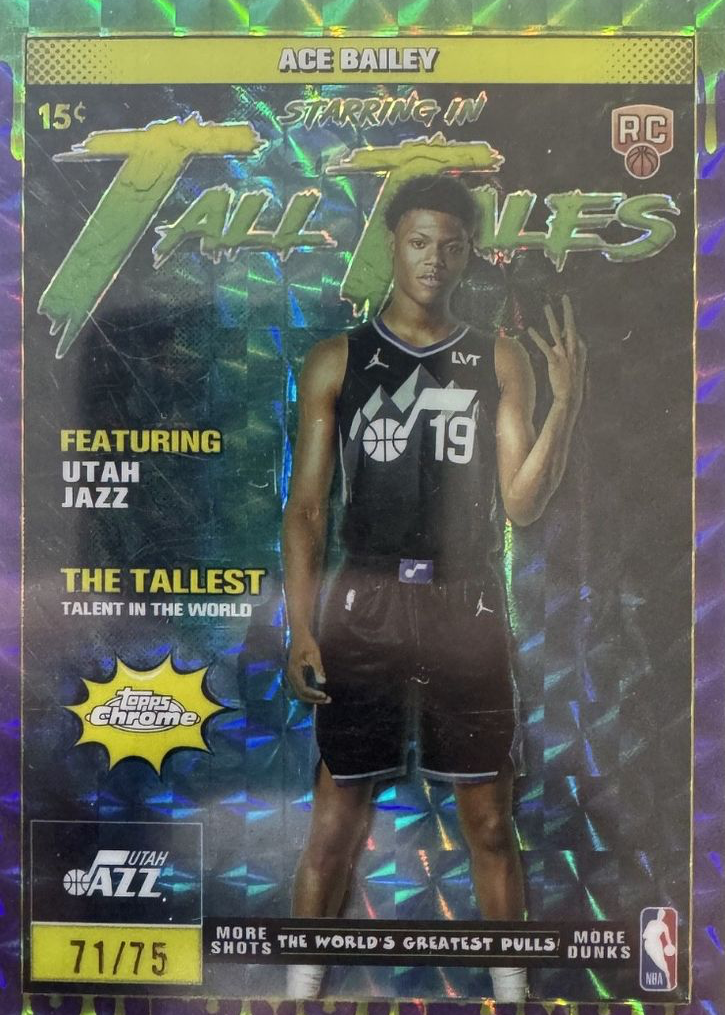 Ace Bailey 2025 Topps Chrome #TT-23 Tall Tales - Purple Geometric