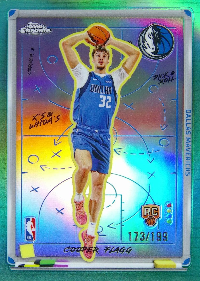 Cooper Flagg 2025 Topps Chrome #XW-8 Xs & Whoas - Aqua Refractor