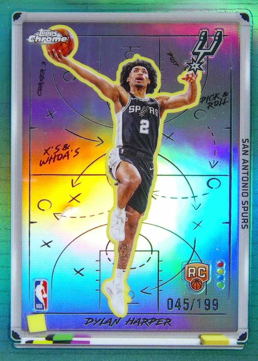 Dylan Harper 2025 Topps Chrome #XW-9 Xs & Whoas - Aqua Refractor